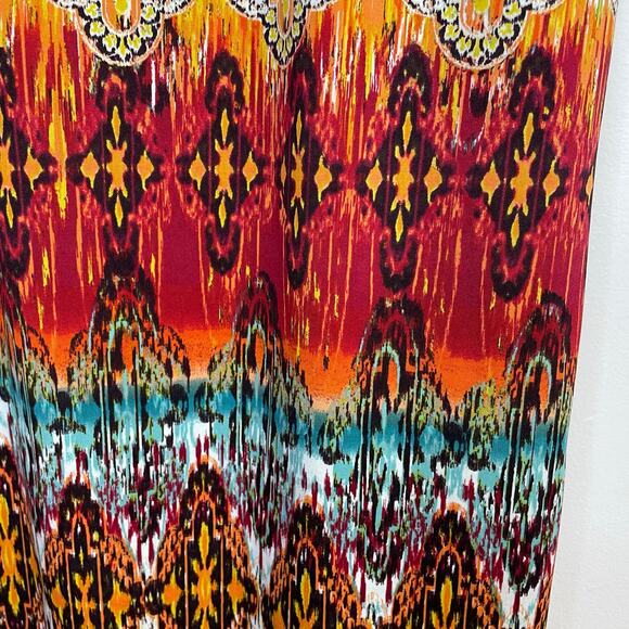 AB Studio Long Jersey Knit Stretch Moroccan Y2K Maxi Skirt Foldover Waist S - Picture 8 of 11